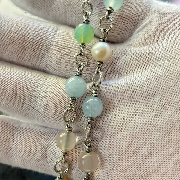 David Yurman Multi-Stone Venetian Quatrefoil Necklace 40" - Picture 6 of 10